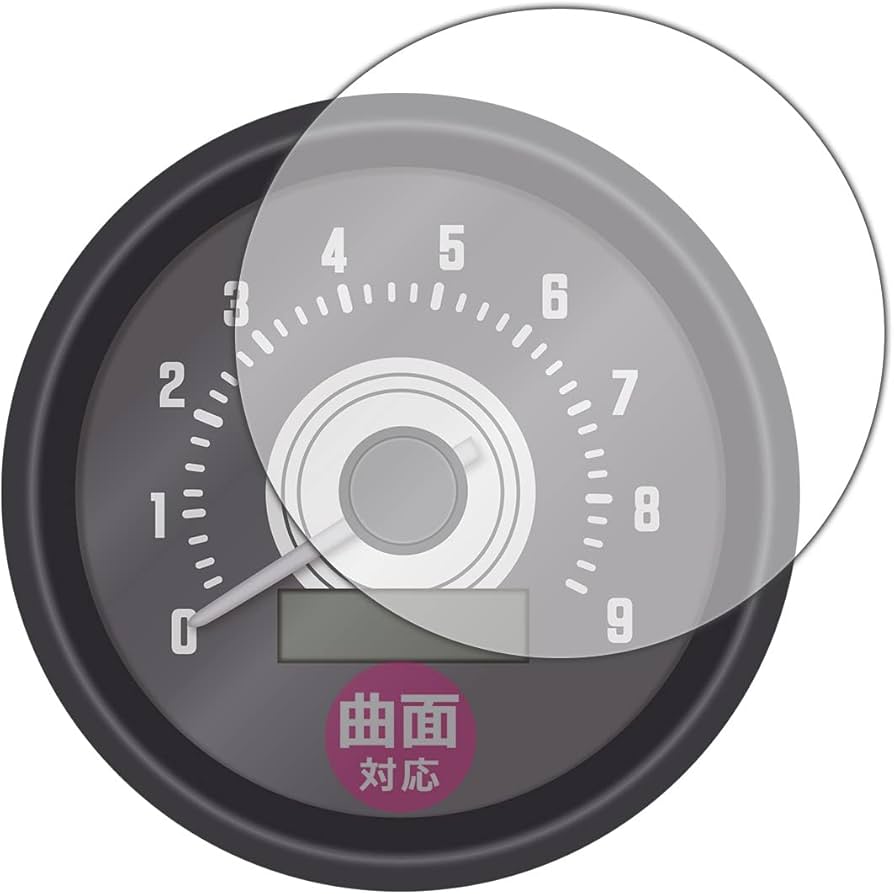 PDA工房 VELONA60 タコメーター 9000rpm (17284)対応 Flexible Shield[光沢] 保護 フィルム 曲面対応 日本製